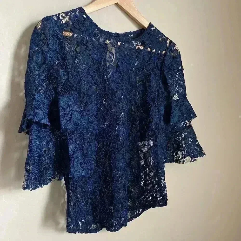 Reformation Marie‎ Top Navy Size Small - Picture 11 of 12